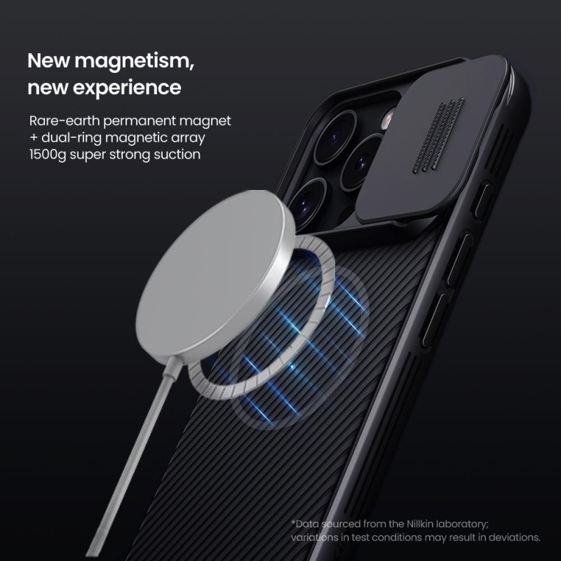 Nillkin CamShield PRO mágneses hátlap Apple iPhone 16 Pro készülékhez Kék