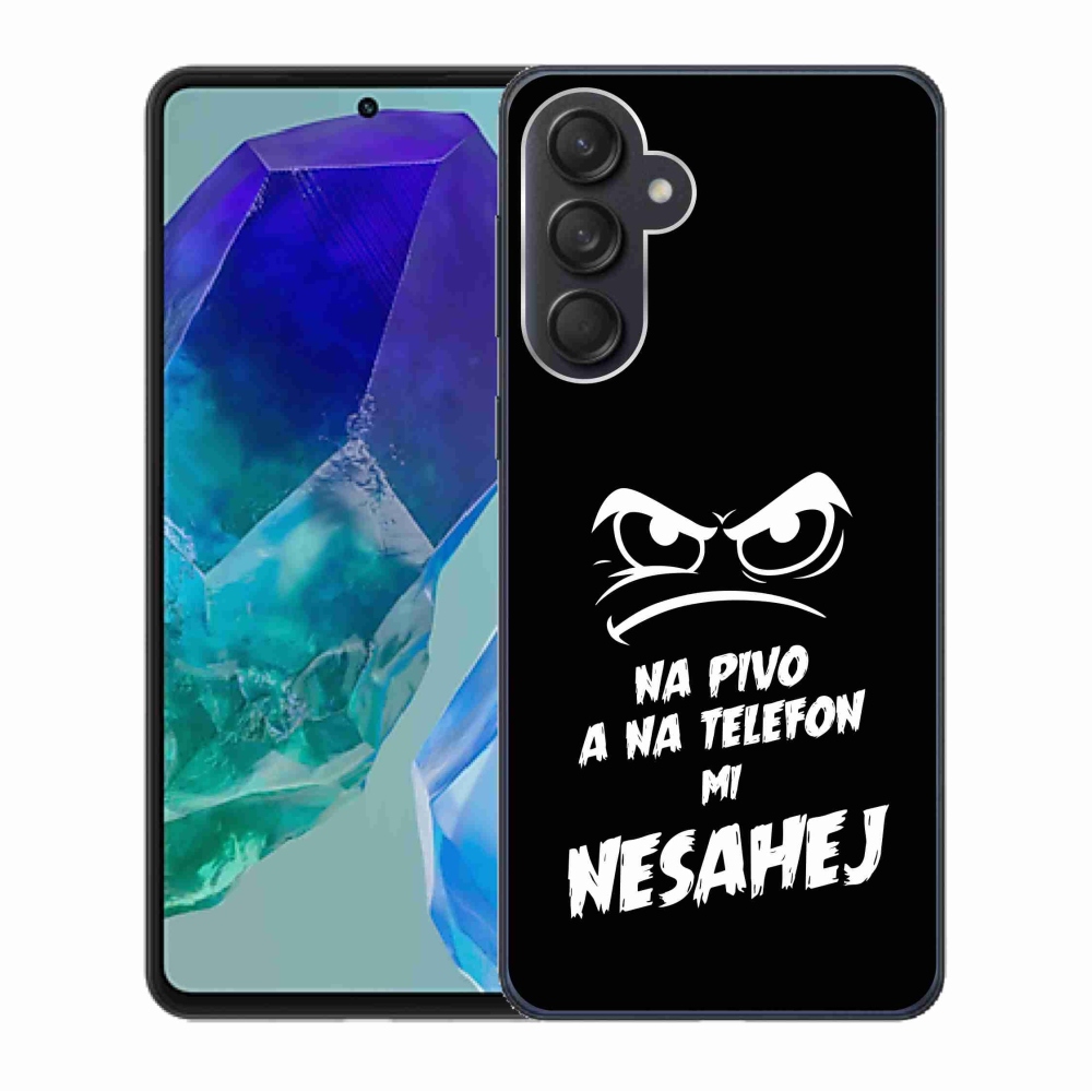 Gél borítás mmCase Samsung Galaxy M55 5G - sör motívum 2 fekete háttérrel