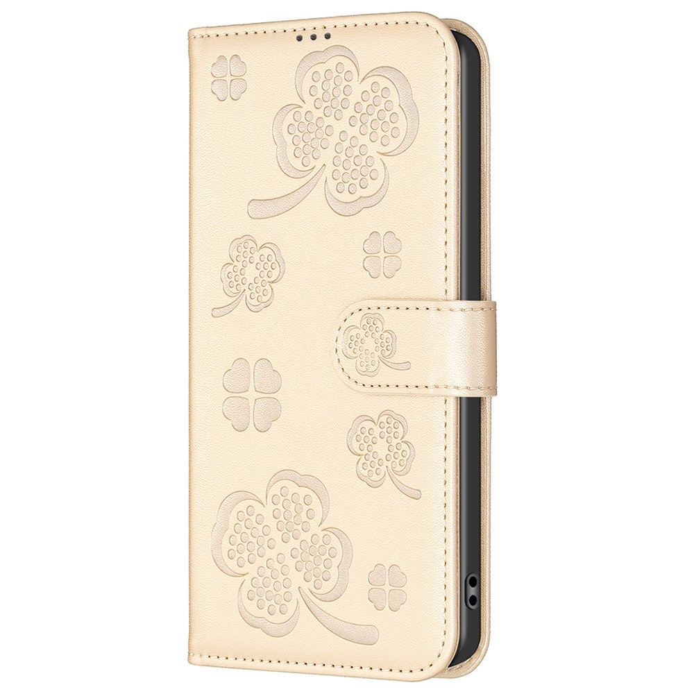 Clover book tok Xiaomi Redmi 13 4G/Poco M6 4G - arany színű