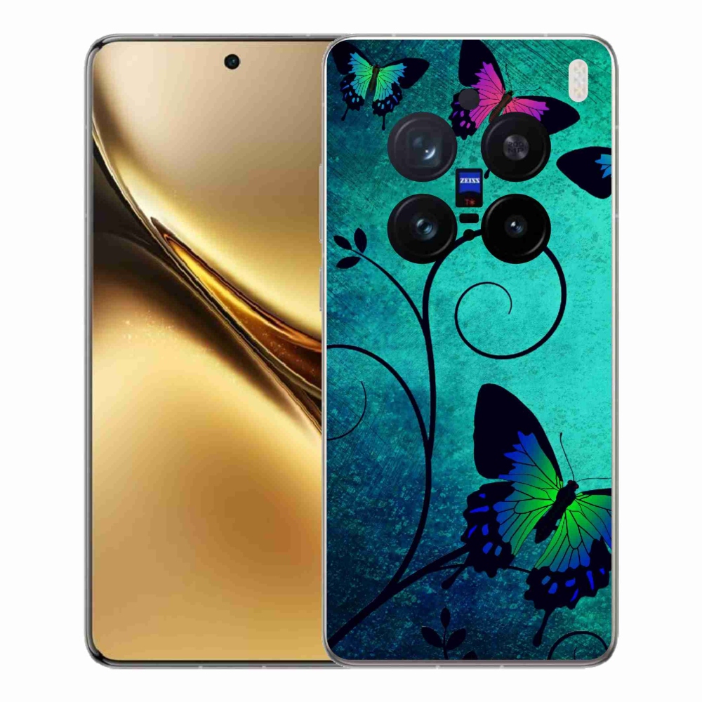 Zselés borítás mmCase a Vivo X200 Pro 5G készülékhez - színes pillangók