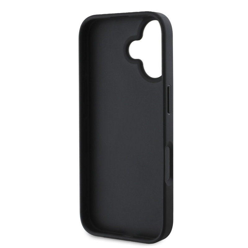 Guess PU 4G fém logós hátlap iPhone 16-hoz Szürke