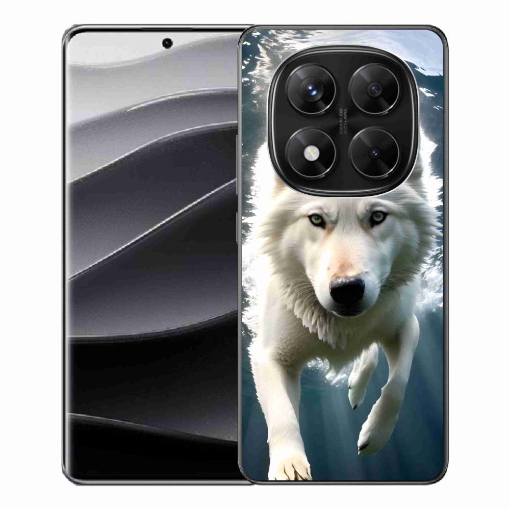Gél borítás mmCase a Xiaomi Redmi Note 14 Pro 5G/Poco X7 5G számára - fehér farkas