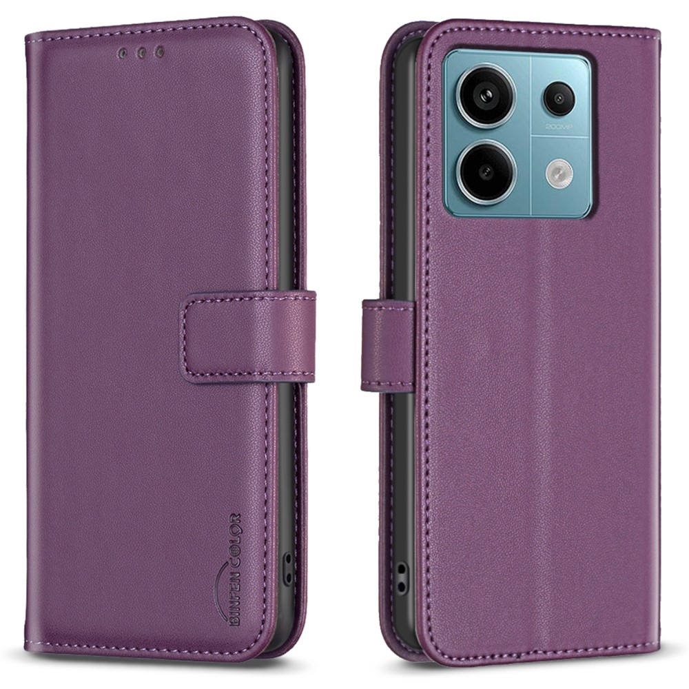 BNF könyv tok Xiaomi Redmi Note 13 Pro 4G/Poco M6 Pro - sötét lila