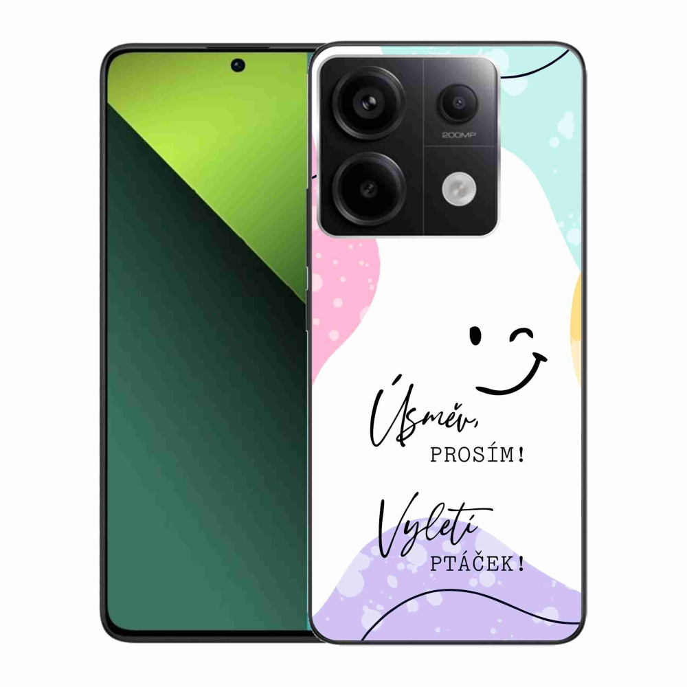 Gél borító mmCase a Xiaomi Redmi Note 13 Pro 5G/Poco X6 5G számára - vicces szöveg 4 fehér háttérrel