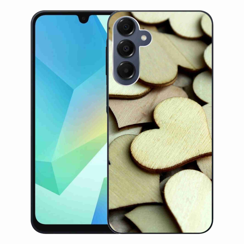 Gél borítás mmCase Samsung Galaxy A16 4G/5G készülékhez - fából készült szívek