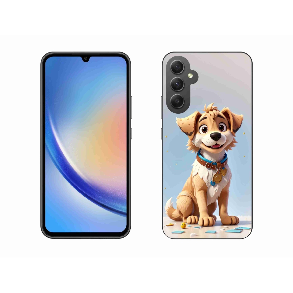 Zselés borítás mmCase Samsung Galaxy A34 5G - rajzfilm kiskutya számára
