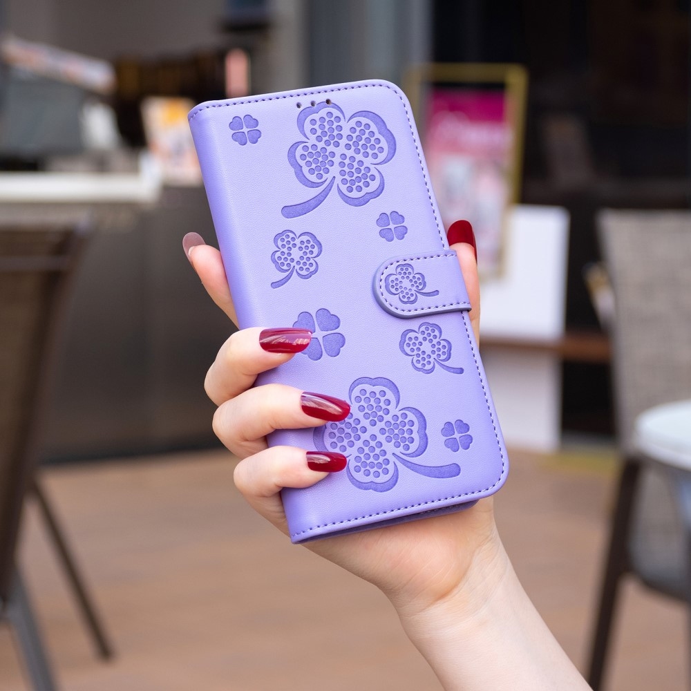 Clover könyv tok Xiaomi Redmi 13 4G/Poco M6 4G - lila