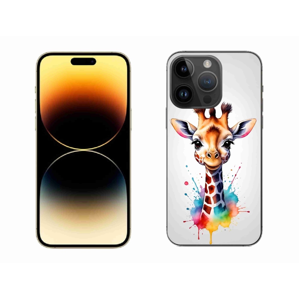 Zselés borítás mmCase iPhone 14 Pro Max készülékhez - zsiráf 1
