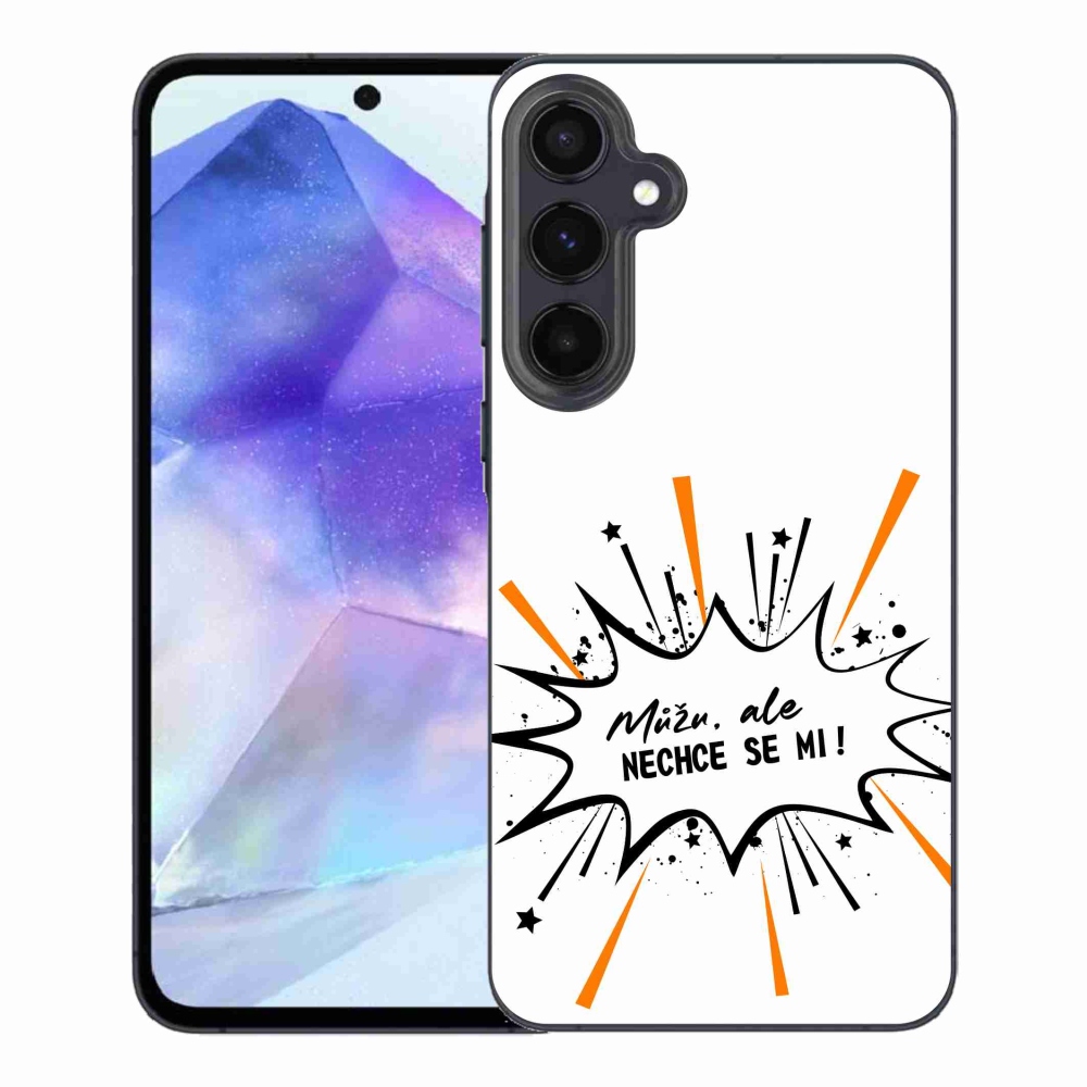 Gél borító mmCase Samsung Galaxy A55 5G - vicces szöveg 11 fehér háttér