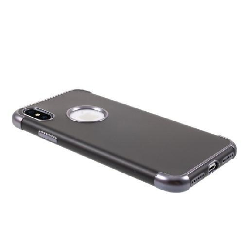 Sima zselés tok kontrasztos szegéllyel iPhone X készülékhez - szürke