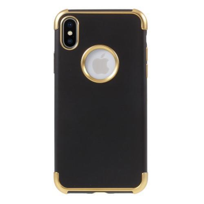 Sima zselés tok kontrasztos szegéllyel iPhone X készülékhez - arany színben