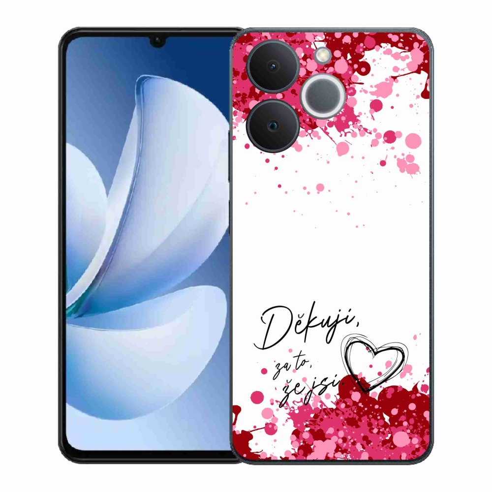 Gél borító mmCase a Realme Note 70T készülékhez - text in love 2 fehér háttérrel