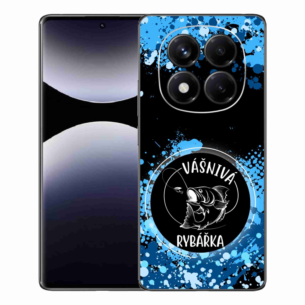 Gél borító mmCase a Xiaomi Redmi Note 14 Pro számára - szenvedélyes halász fekete háttérrel