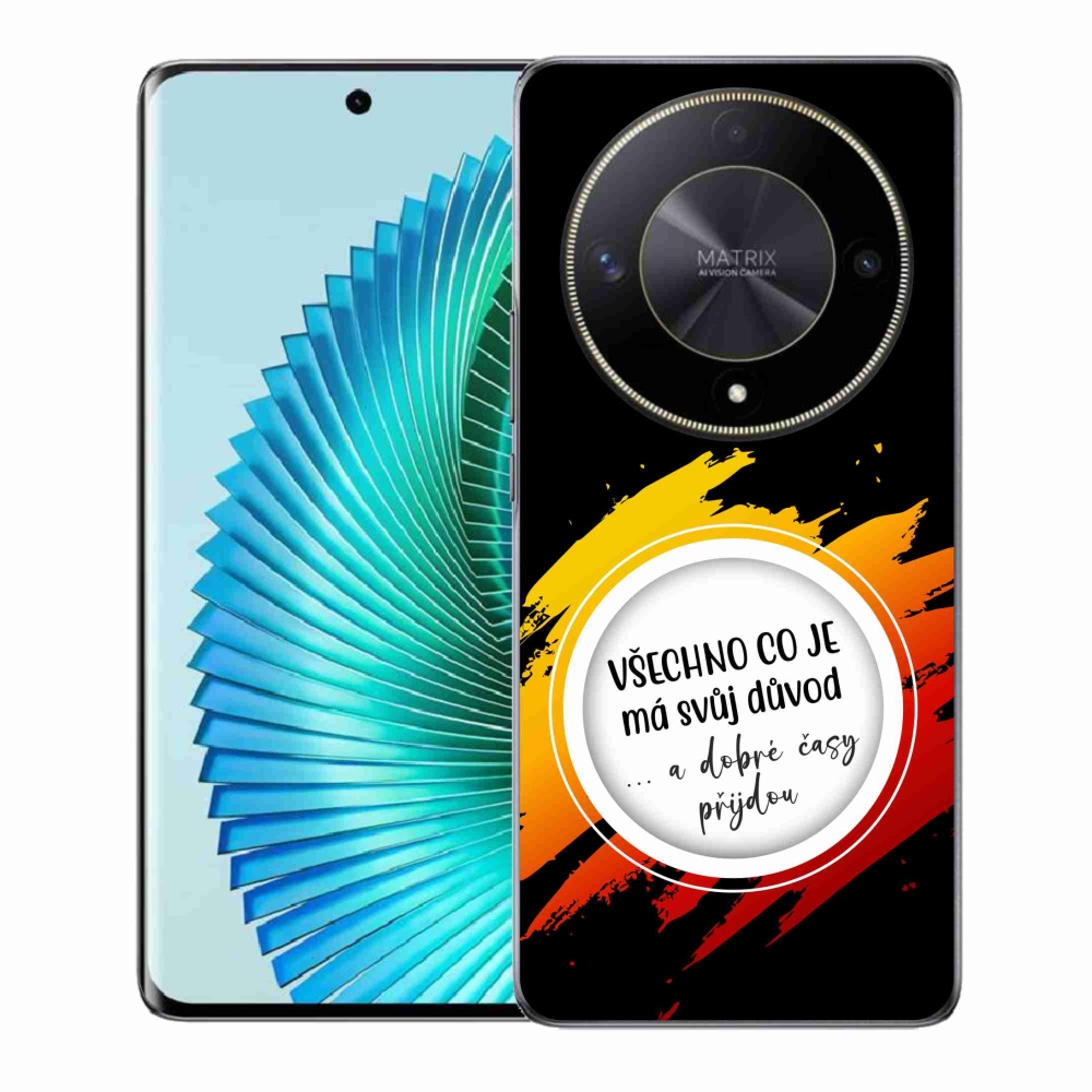 Gél borítás mmCase a Honor Magic 6 Lite 5G készülékhez - Idézet 3 fekete háttér
