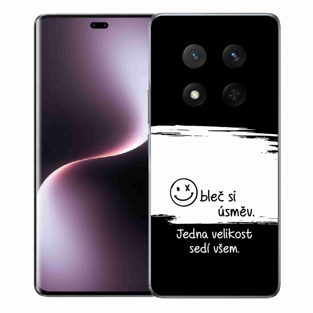 Gél borító mmCase a Honor Magic 7 Lite 5G számára - vicces szöveg 8 fekete és fehér háttérrel