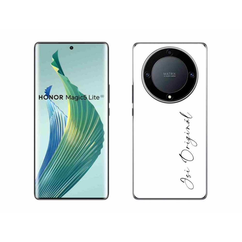 Gél borító mmCase a Honor Magic 5 Lite 5G számára - te vagy az eredeti fehér háttér