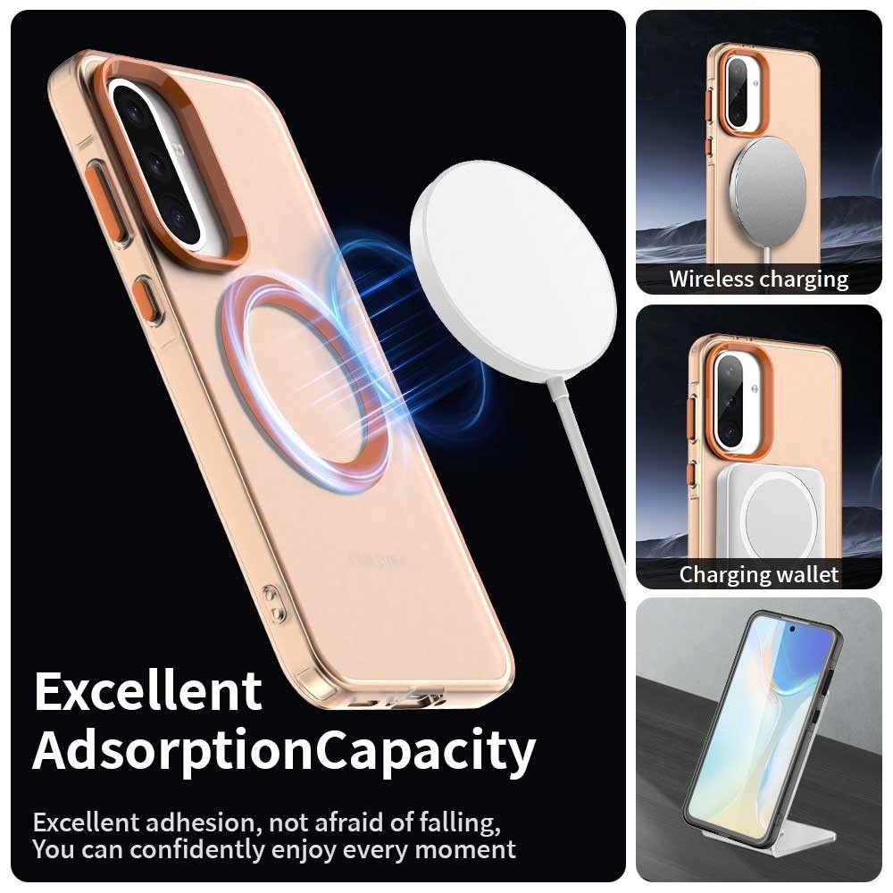 Candy zselés tok MagSafe-val a Samsung Galaxy A36 5G/A56 5G készülékhez - narancssárga színben