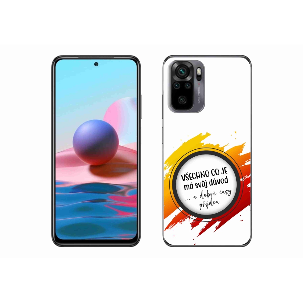 Gél borítás mmCase a Xiaomi Redmi Note 10S-hez - idézet 3 fehér háttér