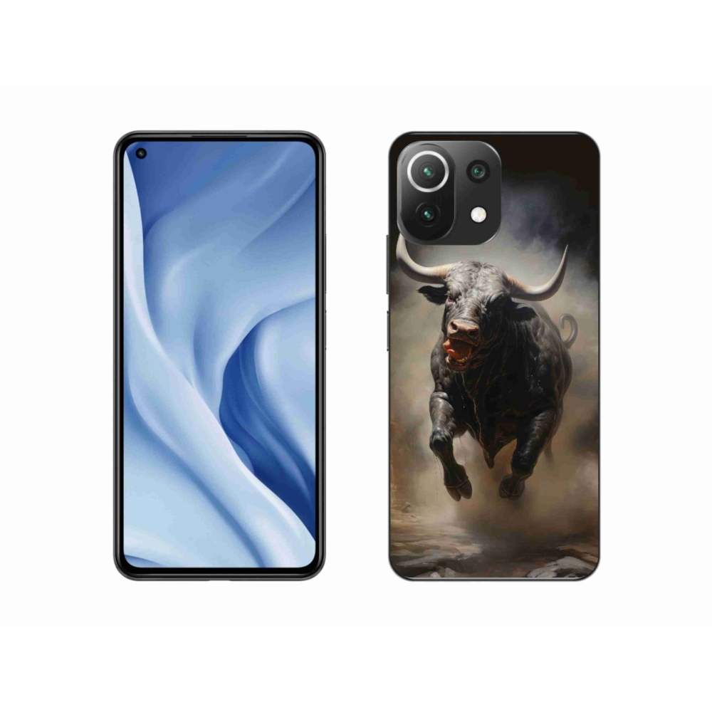 Gél borítás mmCase a Xiaomi Mi 11 Lite 4G/5G-hez - dühös bika