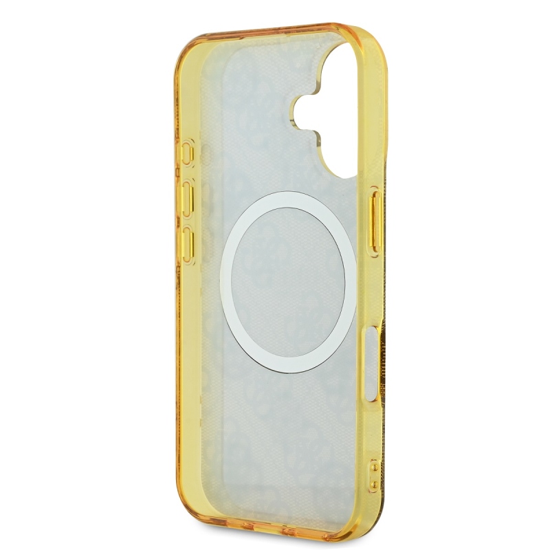 Guess IML 4G Peony MagSafe hátlap iPhone 16-hoz Barna