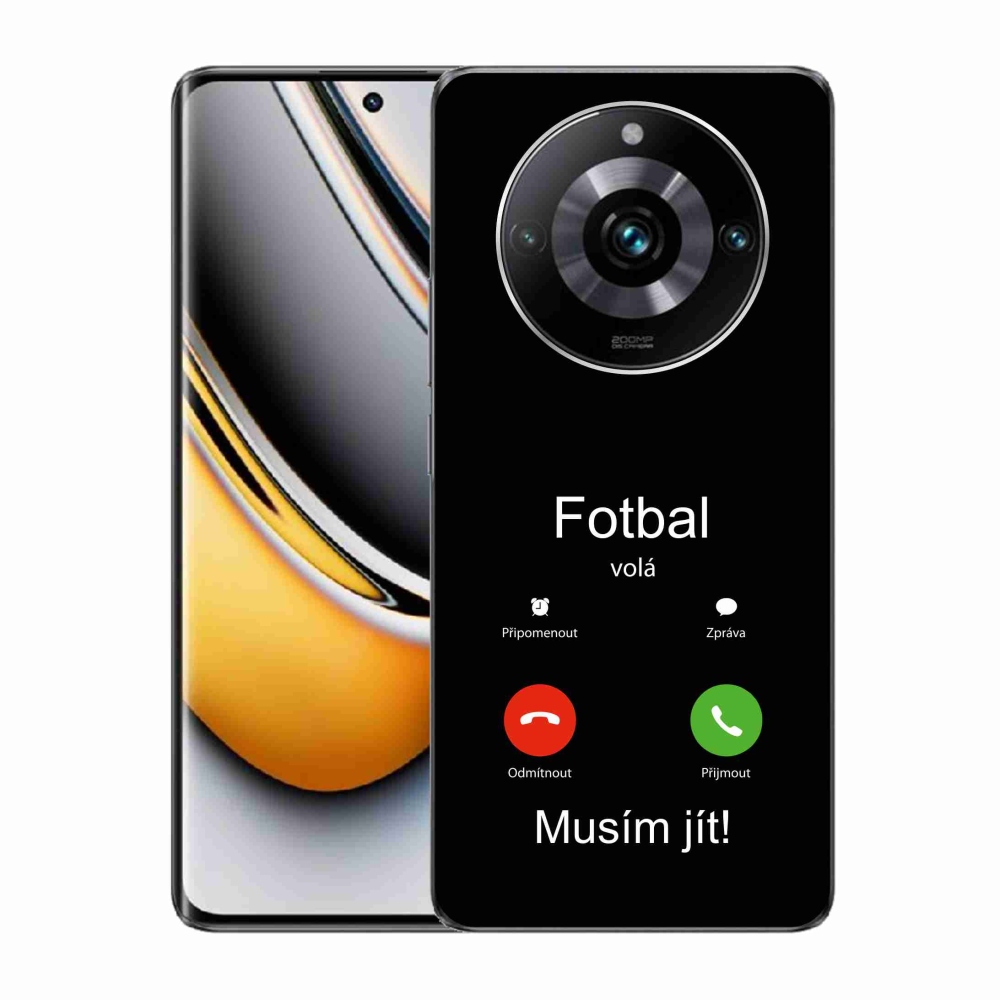Gél borítás mmCase a Realme 11 Pro/11 Pro+ készüléken - futballhívások fekete háttérrel