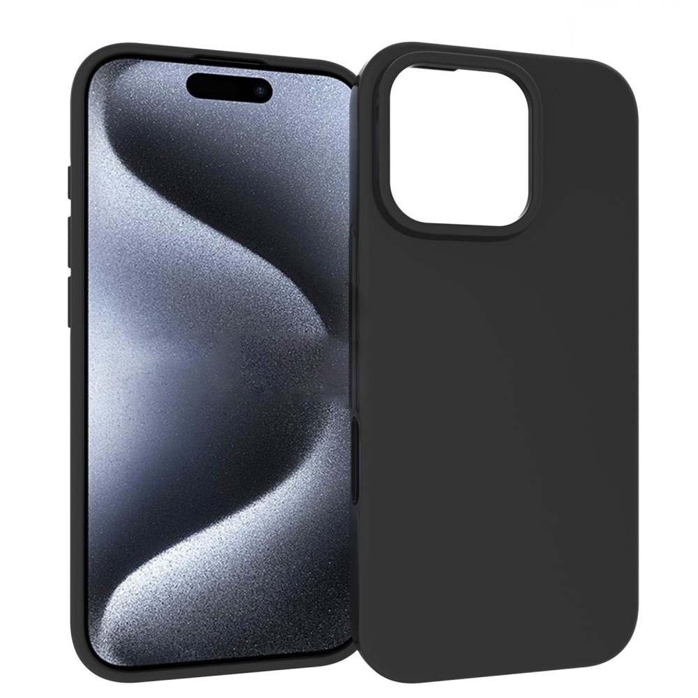 Fekete zselés tok iPhone 16 Pro készülékhez