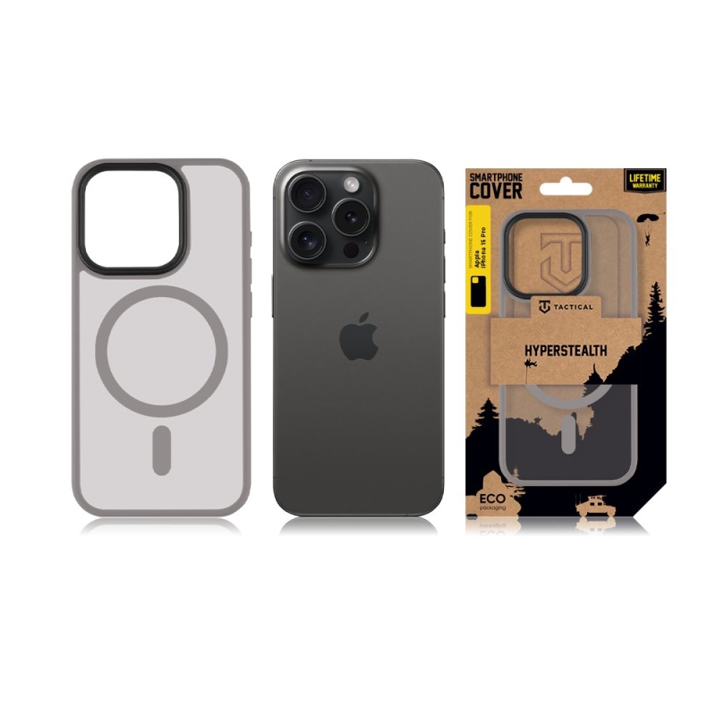 Tactical MagForce Hyperstealth védőburkolat iPhone 15 Pro készülékhez Világosszürke