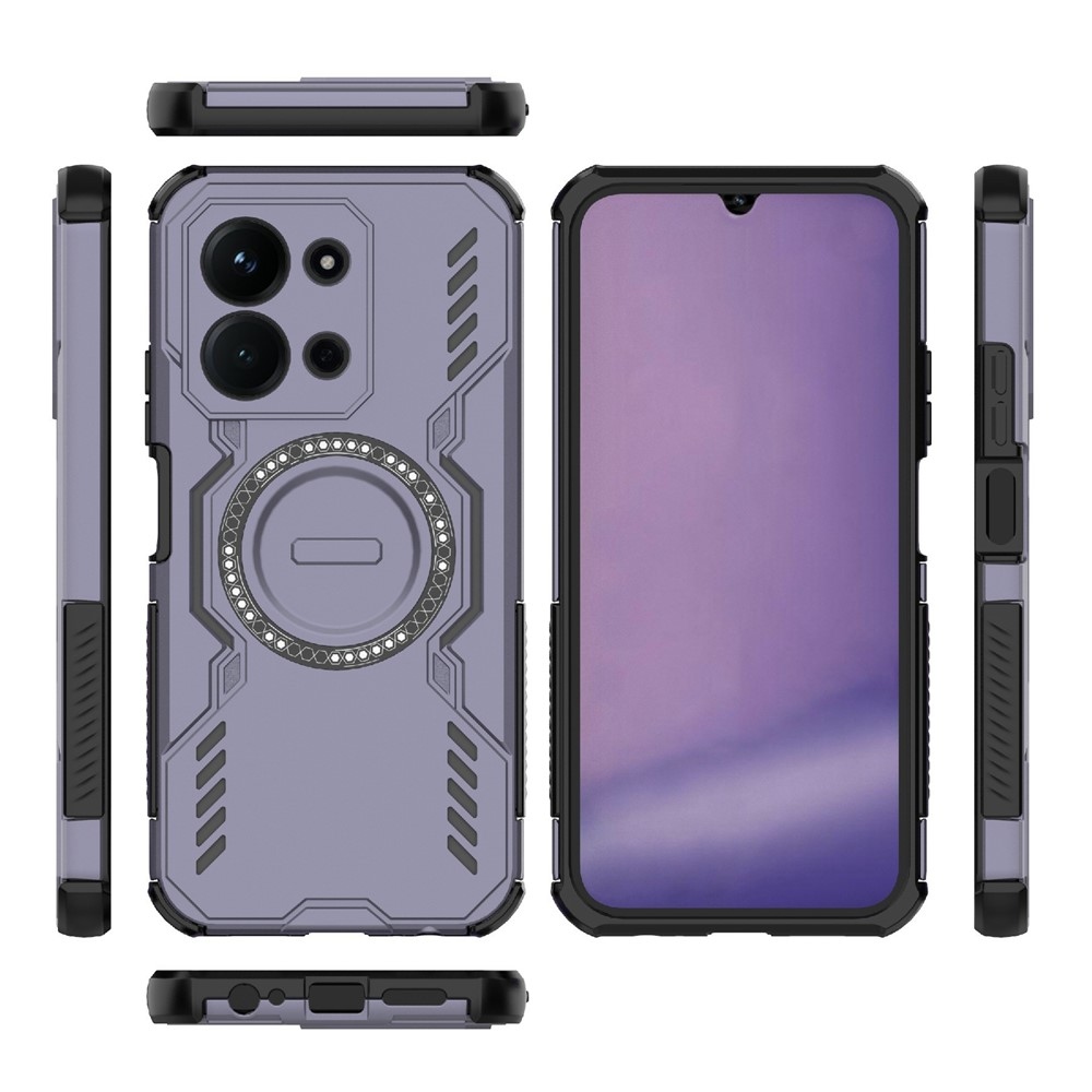 Üreges, MagSafe védőtok Xiaomi Redmi 15C 4G (171mm)/Poco C85 4G (171mm)-re - lila