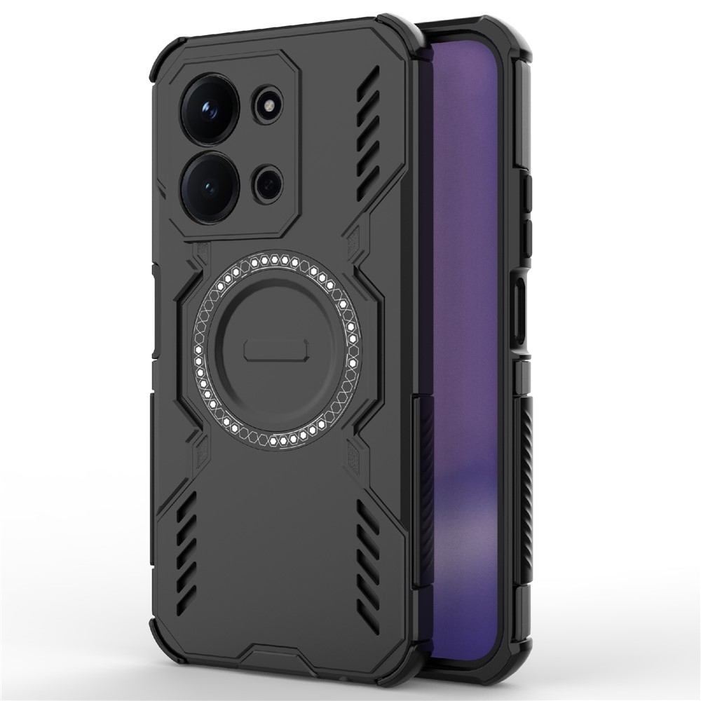 Üreges, tartós burkolat MagSafe-vel Xiaomi Redmi 15C 4G/5G (173mm)/Poco C85 (173mm) - fekete