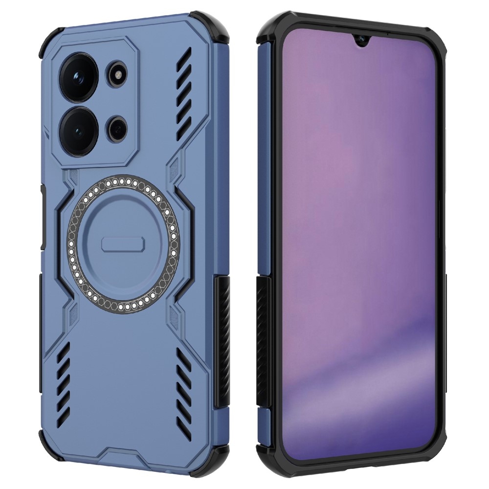 Üreges, tartós védőburkolat MagSafe-vel Xiaomi Redmi 15C 4G/5G (173mm)/Poco C85 (173mm) - kék