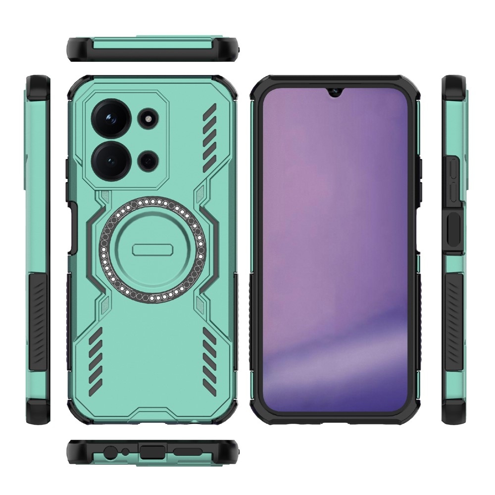 Üreges, tartós burkolat MagSafe-vel Xiaomi Redmi 15C 4G/5G (173mm)/Poco C85 (173mm) - zöld