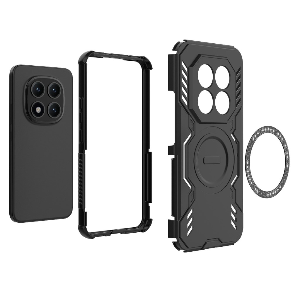 Üreges, tartós borítás MagSafe-vel a Xiaomi Redmi Note 15 Pro+ 5G-re - fekete