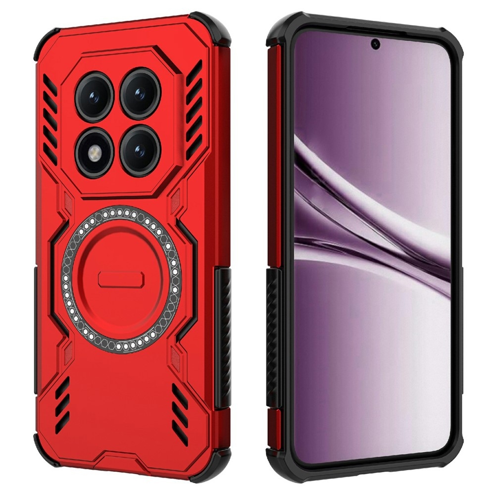 Üreges, tartós burkolat MagSafe-vel Xiaomi Redmi Note 15 Pro+ 5G - piros