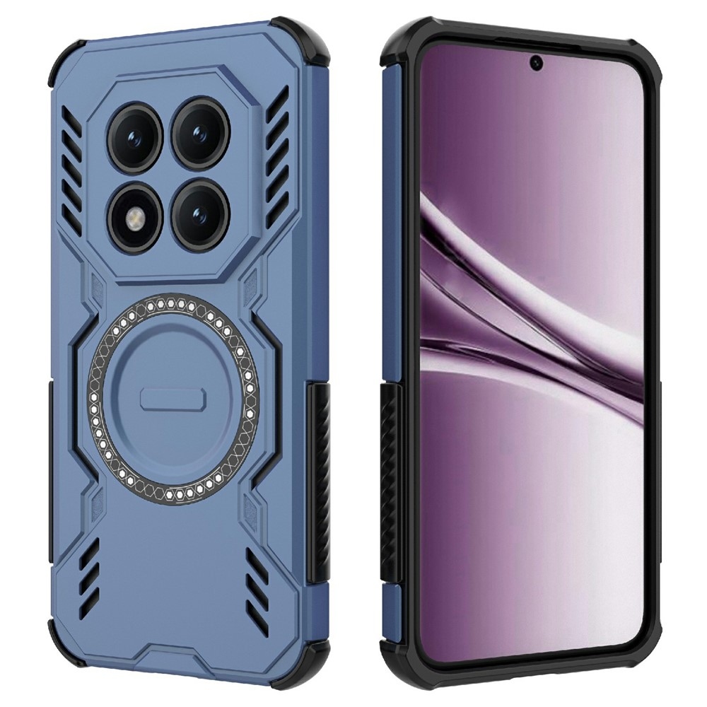 Üreges tartós védőburkolat MagSafe-vel Xiaomi Redmi Note 15 Pro+ 5G - kék