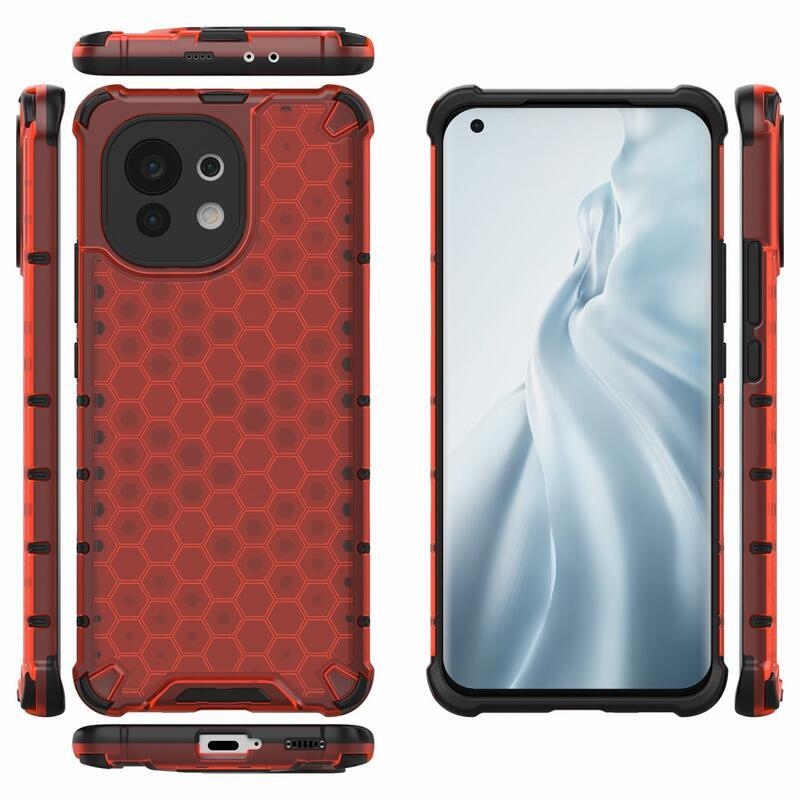 Méz tartós hibrid borítás a Xiaomi Mi 11-hez - piros