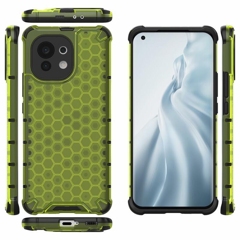 Méz tartós hibrid borítás a Xiaomi Mi 11-hez - zöld
