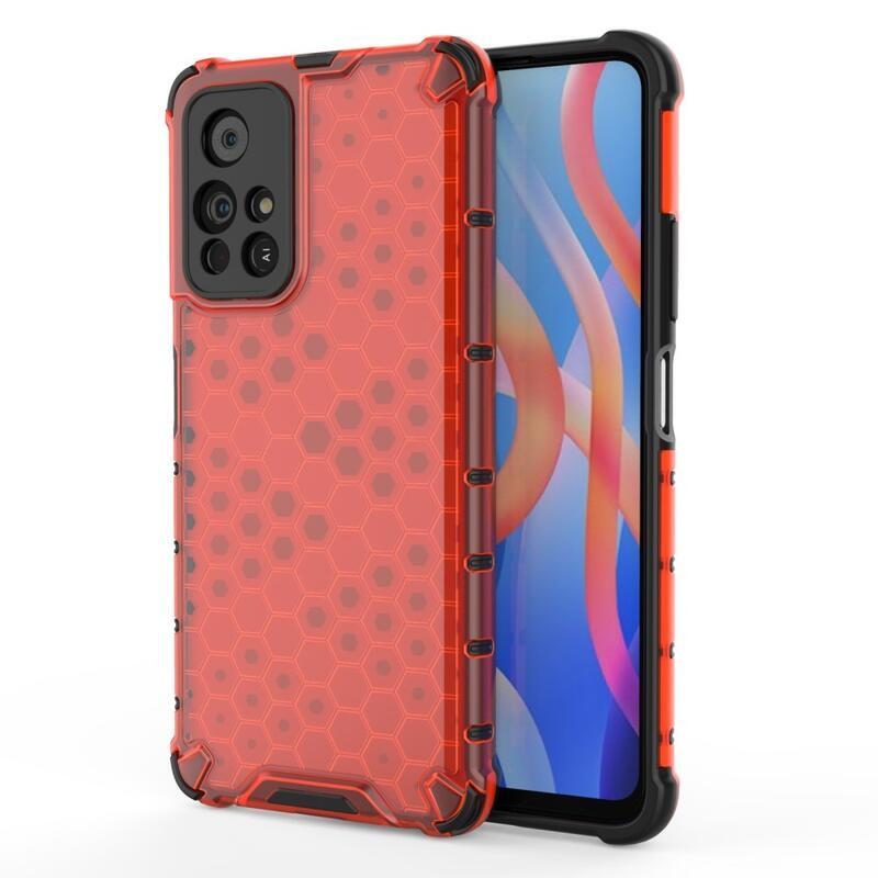 Méz tartós hibrid borítás Xiaomi Poco M4 Pro 5G/Redmi Note 11S 5G - piros