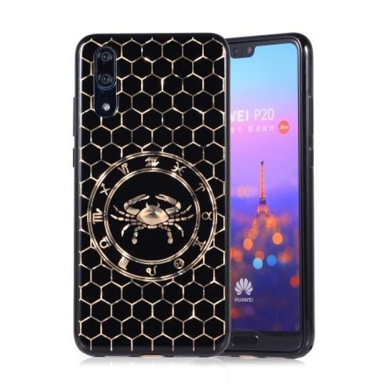 Horoszkóp szilikon borító a Huawei P20 mobilhoz - Rák