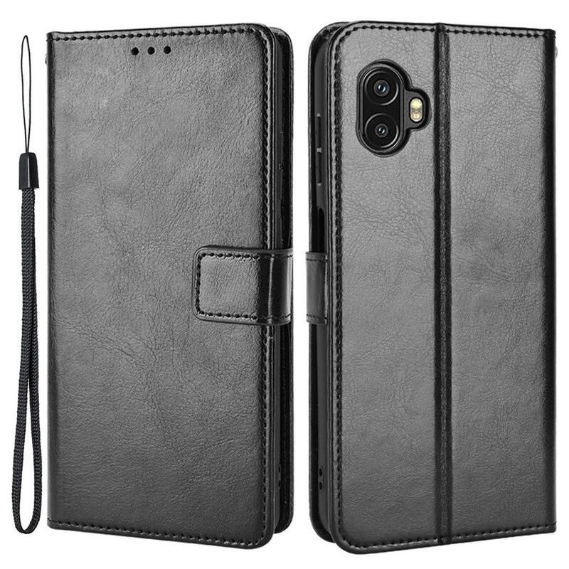 Őrült könyv tok Samsung Galaxy Xcover 6 Pro készülékhez - fekete