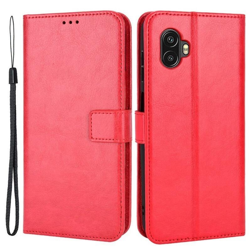 Őrült könyv tok Samsung Galaxy Xcover 6 Pro készülékhez - piros