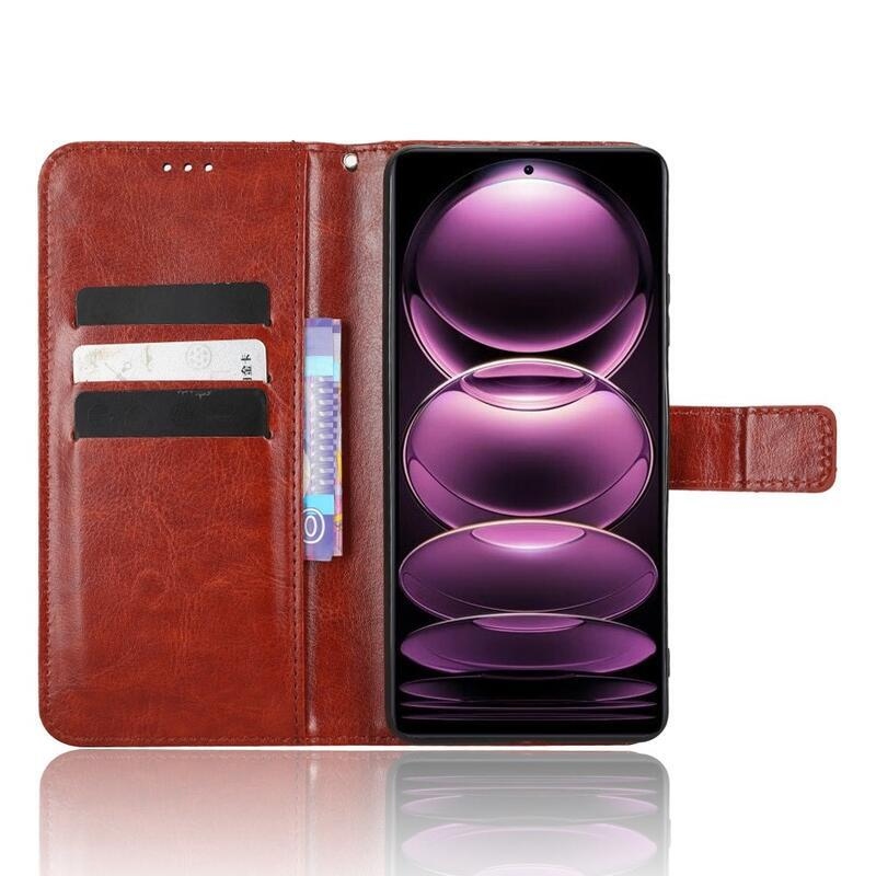 Lókönyv tok Xiaomi Redmi Note 12 Pro 5G/Poco X5 Pro 5G - barna színben