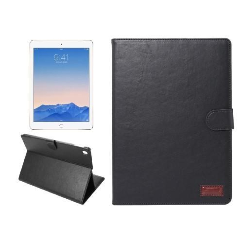 Ló PU bőr könyvtáska iPad Pro 9.7 készülékhez - fekete