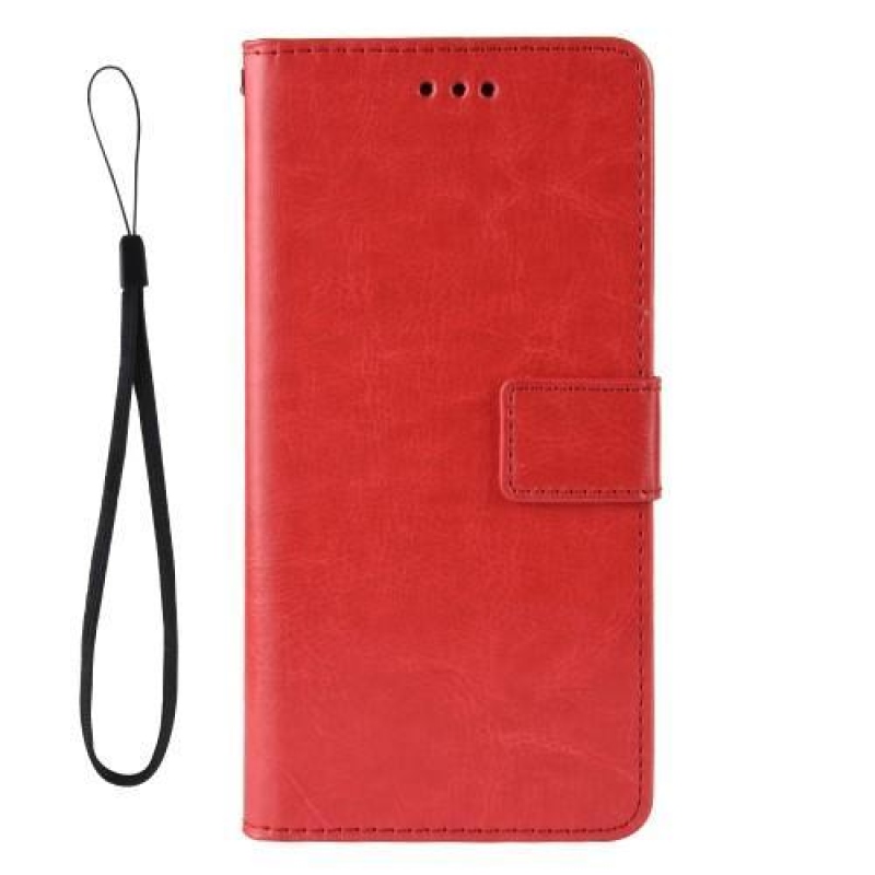 Ló PU bőr pénztárca tok Nokia 3.2 készülékhez - piros