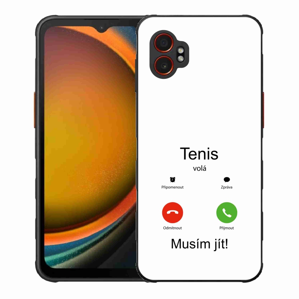 Gél borítás mmCase Samsung Galaxy Xcover 7 Pro - tenisz hívások fehér háttérrel