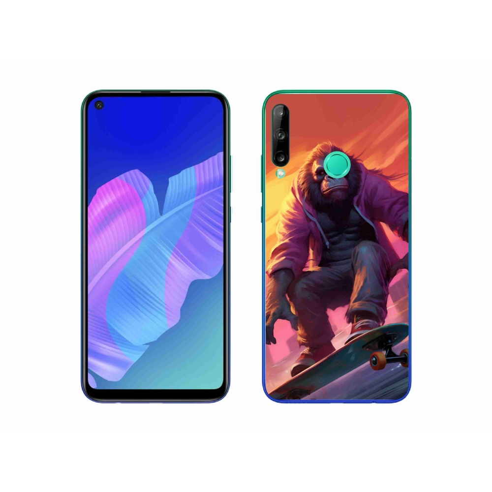 Gél borítás mmCase a Huawei P40 Lite E számára - gorilla a gördeszkán