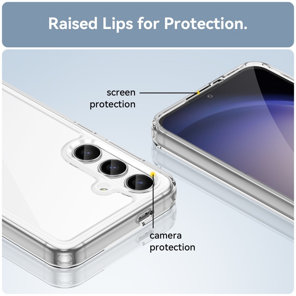 Gél tok fix hátlappal Samsung Galaxy S24+/S25+ készülékhez - átlátszó