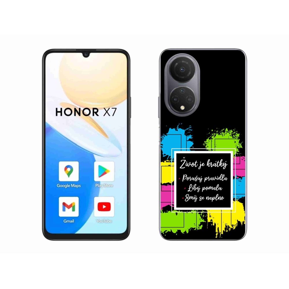 Gél borítás mmCase a Honor X7 készülékhez - Idézet 5 fekete háttér