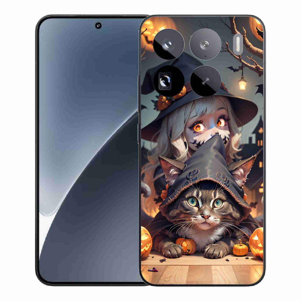 Gél borítás mmCase a Xiaomi 15 Pro számára - boszorkány macskával
