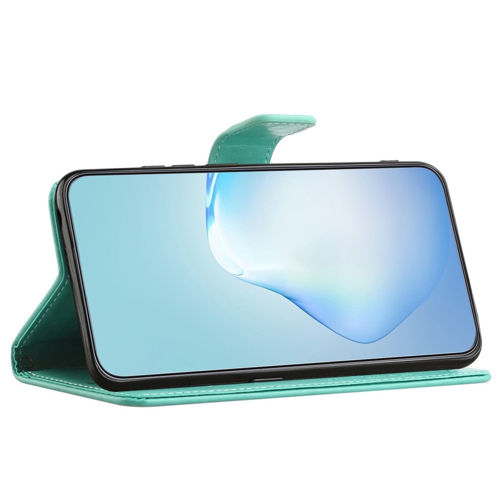 Fás könyv tok Samsung Galaxy A15 4G/5G készülékhez - teal színű