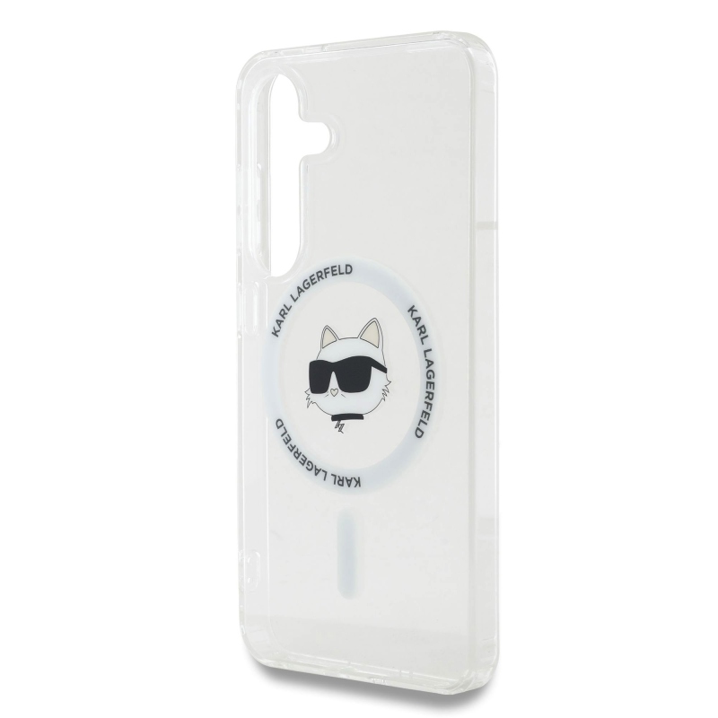 Karl Lagerfeld IML Choupette Head MagSafe hátlap Samsung Galaxy S25 átlátszóhoz